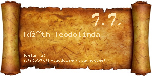 Tóth Teodolinda névjegykártya